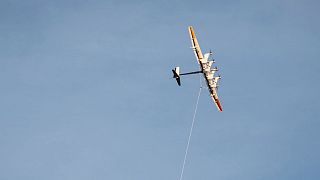A Makani energy kite in flight.