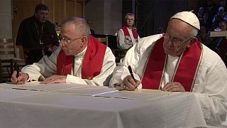 El papa aboga por la unidad de protestantes y católicos