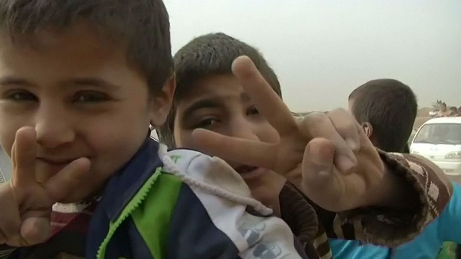 Huyendo de los combates en Mosul