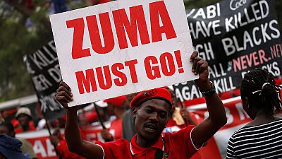 Protesters demand resignation of South African president Jacob Zuma