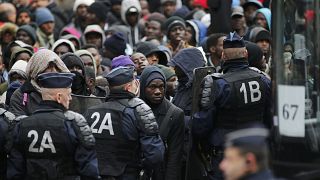 Police clear thousands from Paris migrant camp