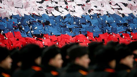 Militärmarsch in Moskau