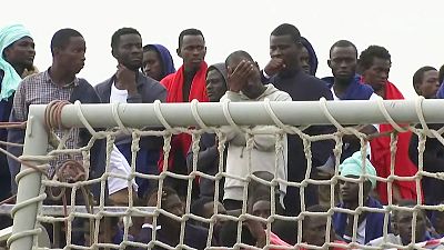 Rescued migrants arrive in Sicily