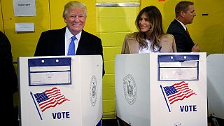 Donald Trump vota en el corazón de Manhattan