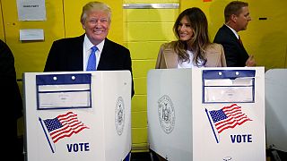 Trump vote en famille à Manhattan