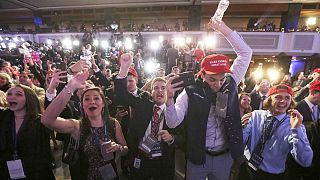 Apoiantes de Trump celebram vitória