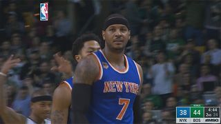 NBA: Knicks battuti a Boston, Carmelo Anthony espulso
