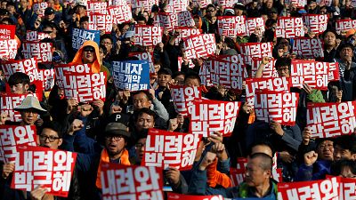 Protesters demand resignation of South Korea's president