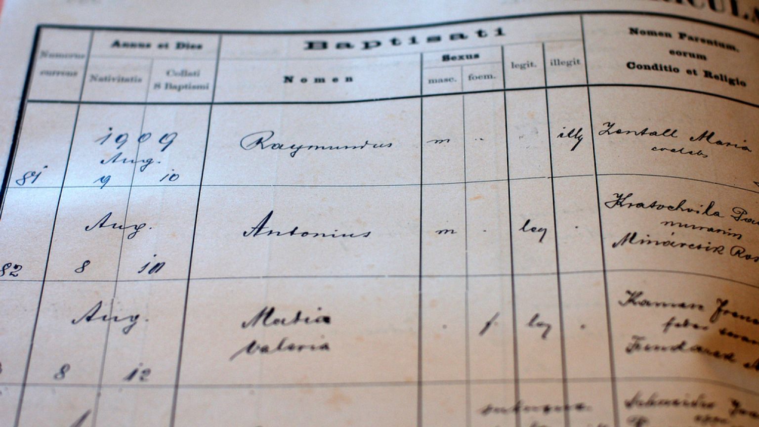 Brian McMahan was able to see his grandfather's baptism records in his home