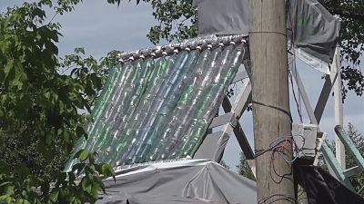 Creating solar energy from trash