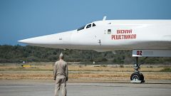 Image: Russian Tupolev Tu-160 strategic long-range heavy supersonic bomber 
