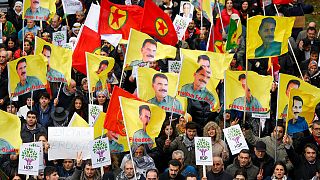 Manifestación en Bruselas contra las políticas de Erdogan