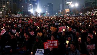 Huge protest against South Korean president as influence scandal intensifies