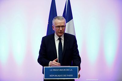 Paris Prosecutor Remy Heitz speaks during a news conference the day after a shooting in Strasbourg, France, Dec. 12.