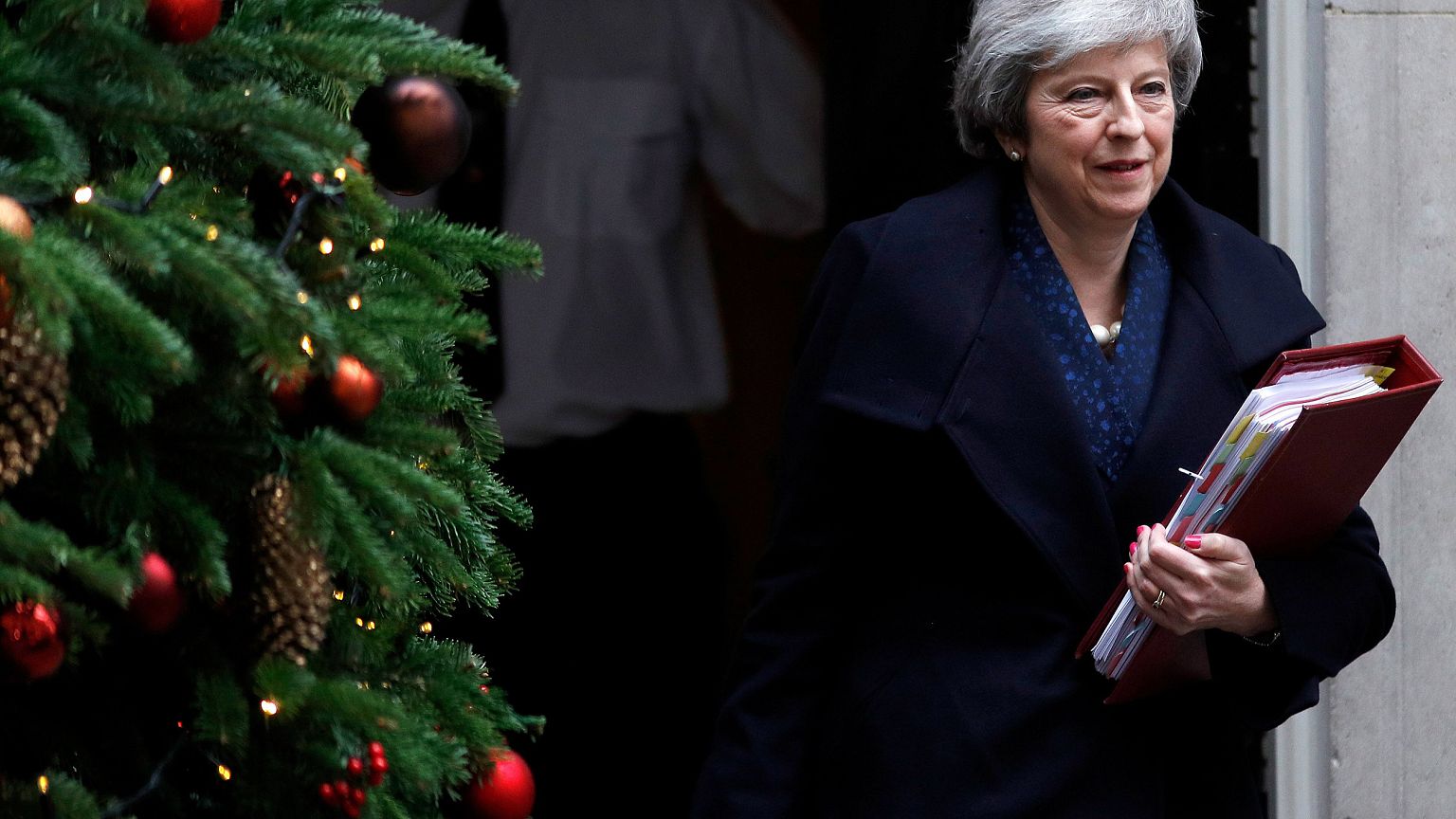 Image: Britain's Prime Minister Theresa May leaves 10 Downing Street, in Lo