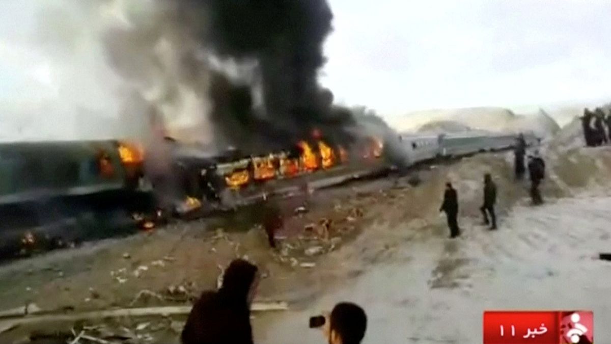 Halálos vonatbaleset Iránban