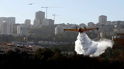 آتش سوزی گسترده در شهر حیفا اسرائیل