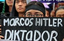 MIlhares manifestam-se nas Filipinas contra o enterro de herói do ditador Marcos