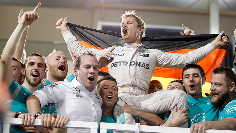 Nico Rosberg wins Abu Dhabi Grand Prix, follows his dad's 1982 win