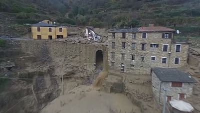 Italy: drone footage shows extent of landslide damage