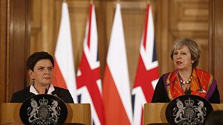 Theresa May and Beata Szydlo meet at 10 Downing Street as Britain seeks to strengthen ties with Poland before Brexit