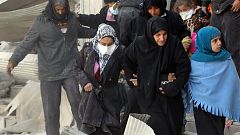 Aleppo: Menschen fliehen vor vorrückenden Regierungstruppen