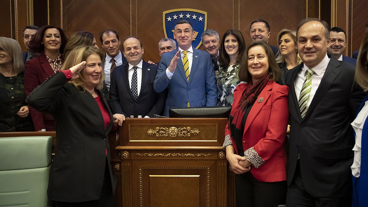 Image: The 120-seat parliament of the Republic of Kosovo voted for the laws
