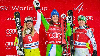 Double joy for Slovenia's Ilka Stuhec in Lake Louise downhill