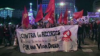 Madrid protests austerity despite minimum wage increase