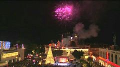 Weihnachtsbaum in Bethlehem erleuchtet