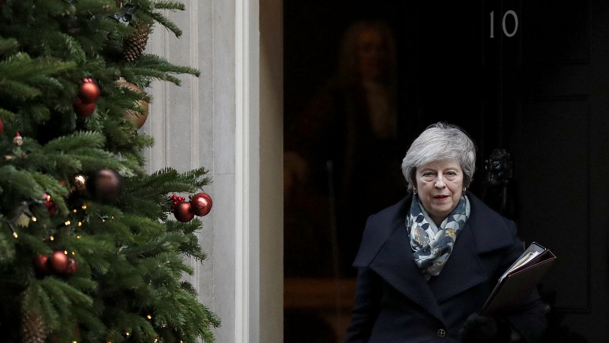 Image: Prime Minister Theresa May leaves 10 Downing Street in London on Dec