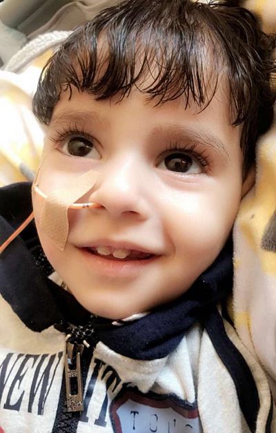 Abdullah Hassan, 2-years-old at UCSF\'s Benioff Chidren\'s Hospital, Oakland.