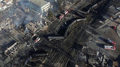 Widespread damage after train blast in Bulgaria