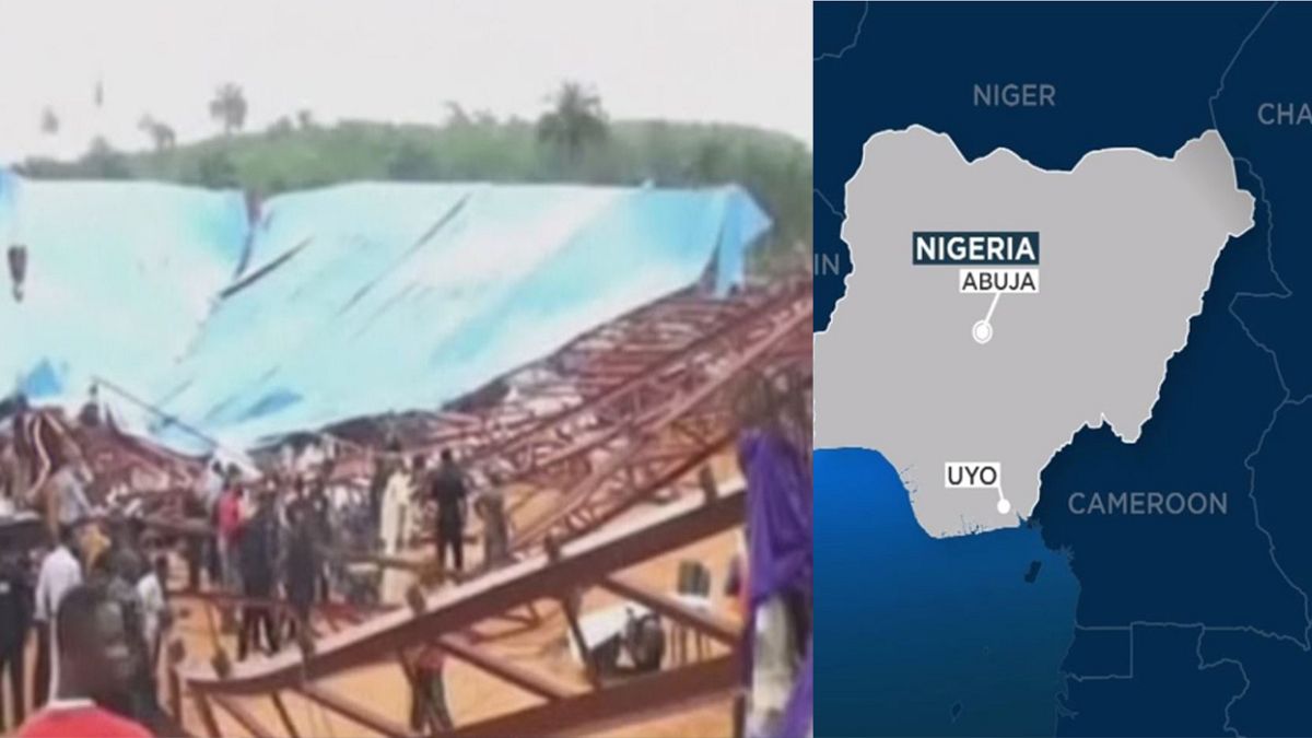 Nijerya'da kilisenin çatısı çöktü: En az 60 ölü