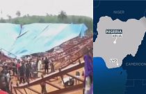 Tíz hívő halt meg, amikor beomlott a nigériai templom teteje