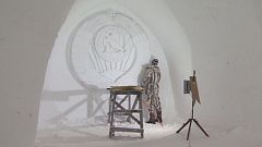 "Eisharte Arbeit" im Schneedorf
