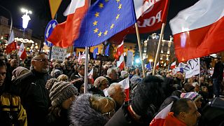 Thousands flood streets as Poland marks 35th anniversary of martial law