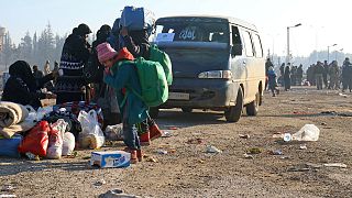 Syria: people leave rebel-besieged villages as evacuations step up