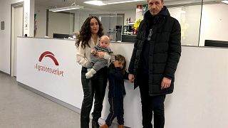 Image: Alexey Knedlyakovsky and Lusine Djanyan with their two children