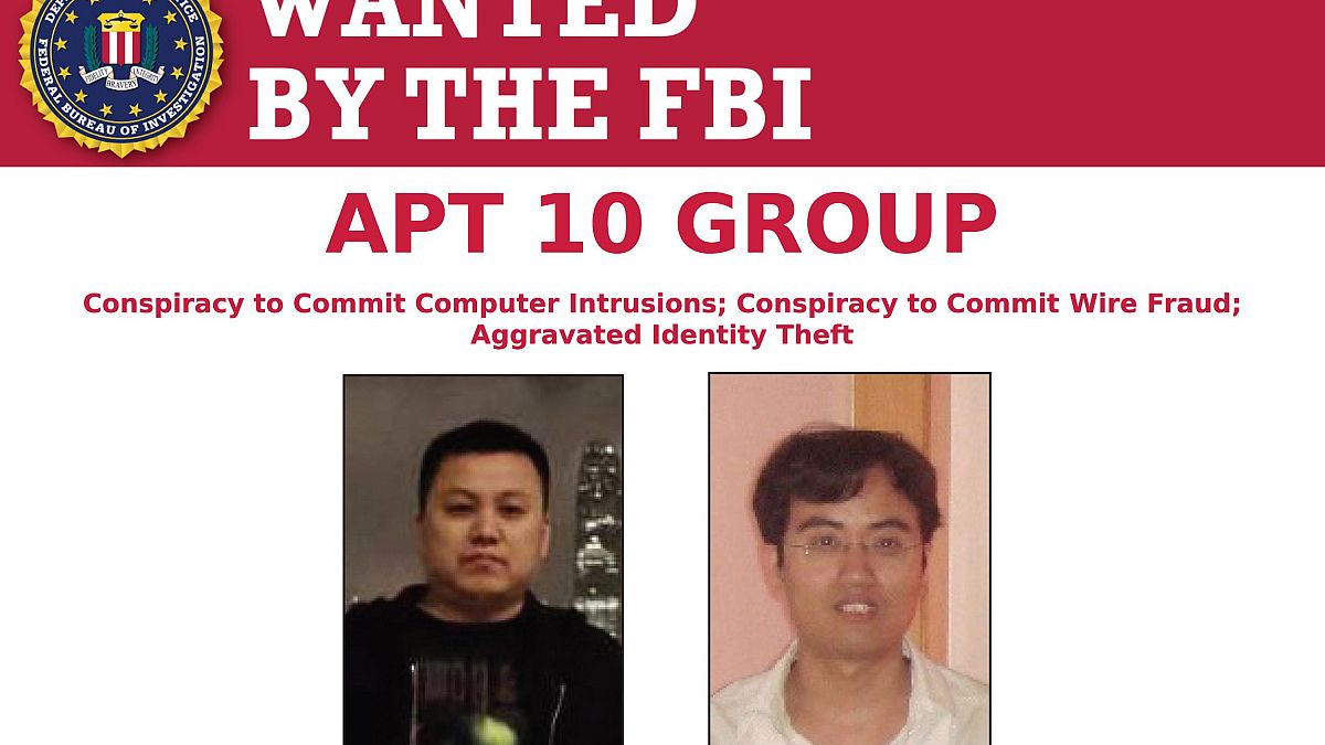 Image: Two Chinese nationals charged with hacking wanted by the FBI