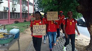 Ghana's women national team stage march to demand unpaid bonuses