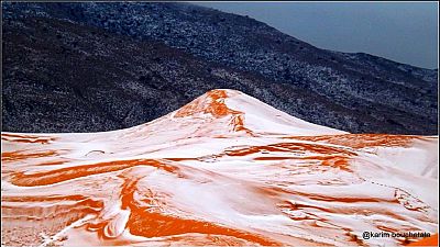 First Sahara desert snow in 37 years captured by Algerian photographer