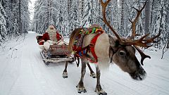 Der Weihnachtsmann geht in die Arbeit