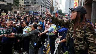 Protesto em Hong Kong contra o controlo de Pequim