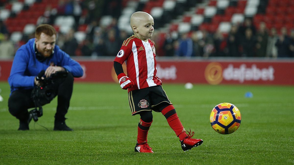 Cancer-hit boy, five, 'over-the-moon' after winning football gong