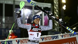 Fim da invencibilidade de Shiffrin com uma dobradinha eslovaca no 'slalom' de Zagreb