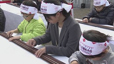 Japan: Abacus event at shrine