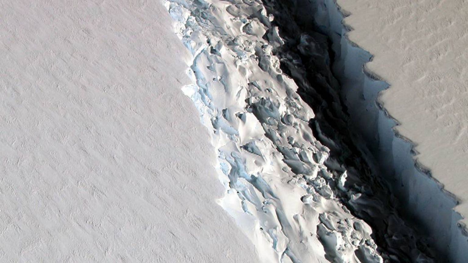 Twice the size of Luxembourg - one of the world's biggest icebergs gets ready to break away