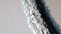 Twice the size of Luxembourg - one of the world's biggest icebergs gets ready to break away