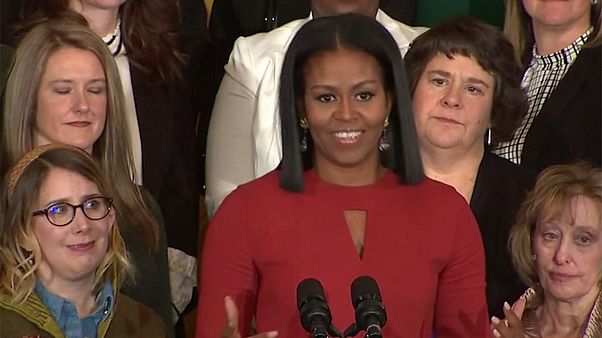 Michelle Obamas letzter Auftritt als Präsidentengattin Michelle Obamas letzter Auftritt als Präsidentengattin